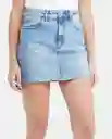 Falda Corta Femenino Azul Francés Medio Talla 5 Chevignon