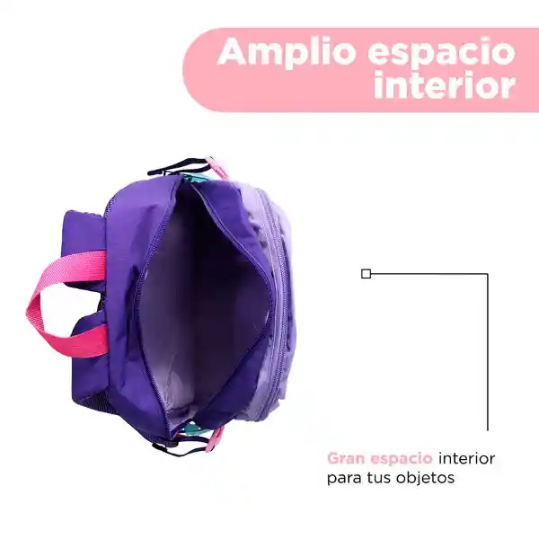Maleta Escolar Serie Snoopy Colorful Vintage Morado Miniso