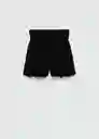 Short Star Negro Talla 19 Teen Niñas Mango