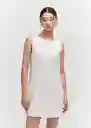 Vestido Tika Off White Talla L Mujer Mango