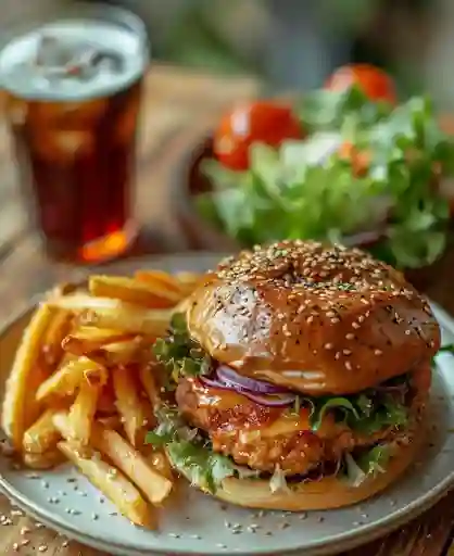 Combo hamburguesa pollo