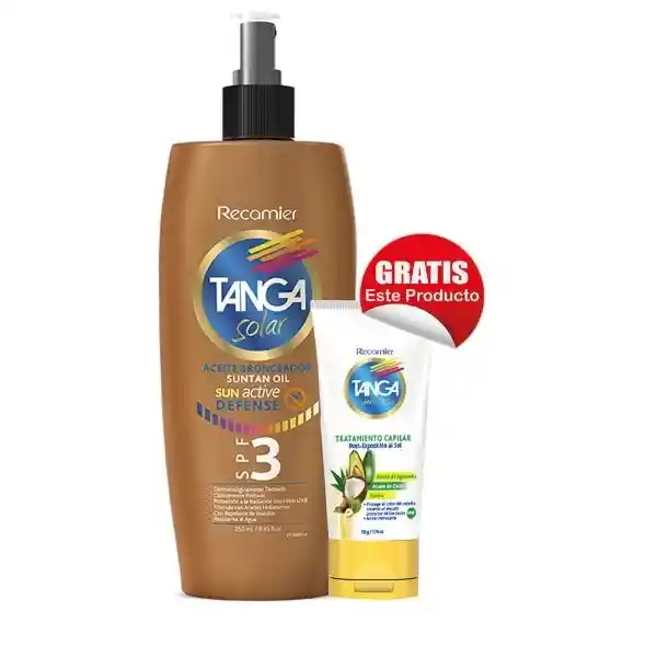 Tanga Kit Bronceador Spf3 + Tratamiento Capilar