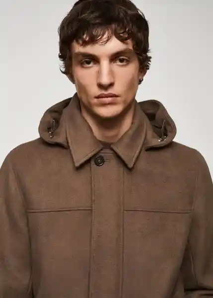 Abrigo Medina Topo Talla XL Hombre Mango
