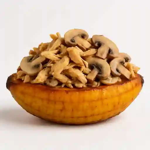 Platano Pollo y Champiñones