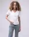  Camiseta Mujer Blanco Talla Xs 600D002 AMERICANINO 