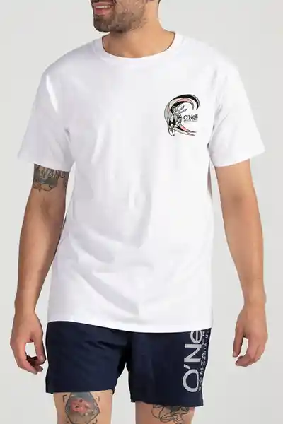 ONeill Camiseta Slim Fit Original Masculina Blanco Talla S