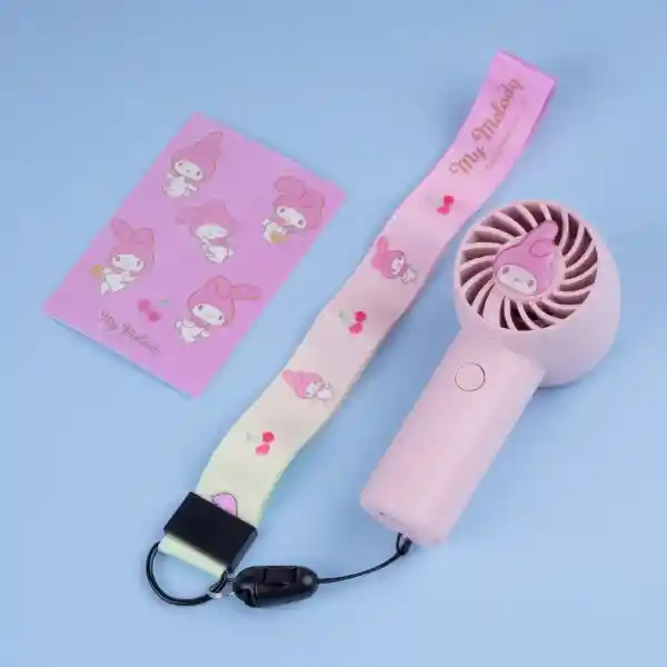 Ventilador de Mano my Melody Rosa Serie Sanrio Miniso
