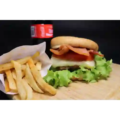 Combo Hamburguesa Clásica+papas +gaseosa