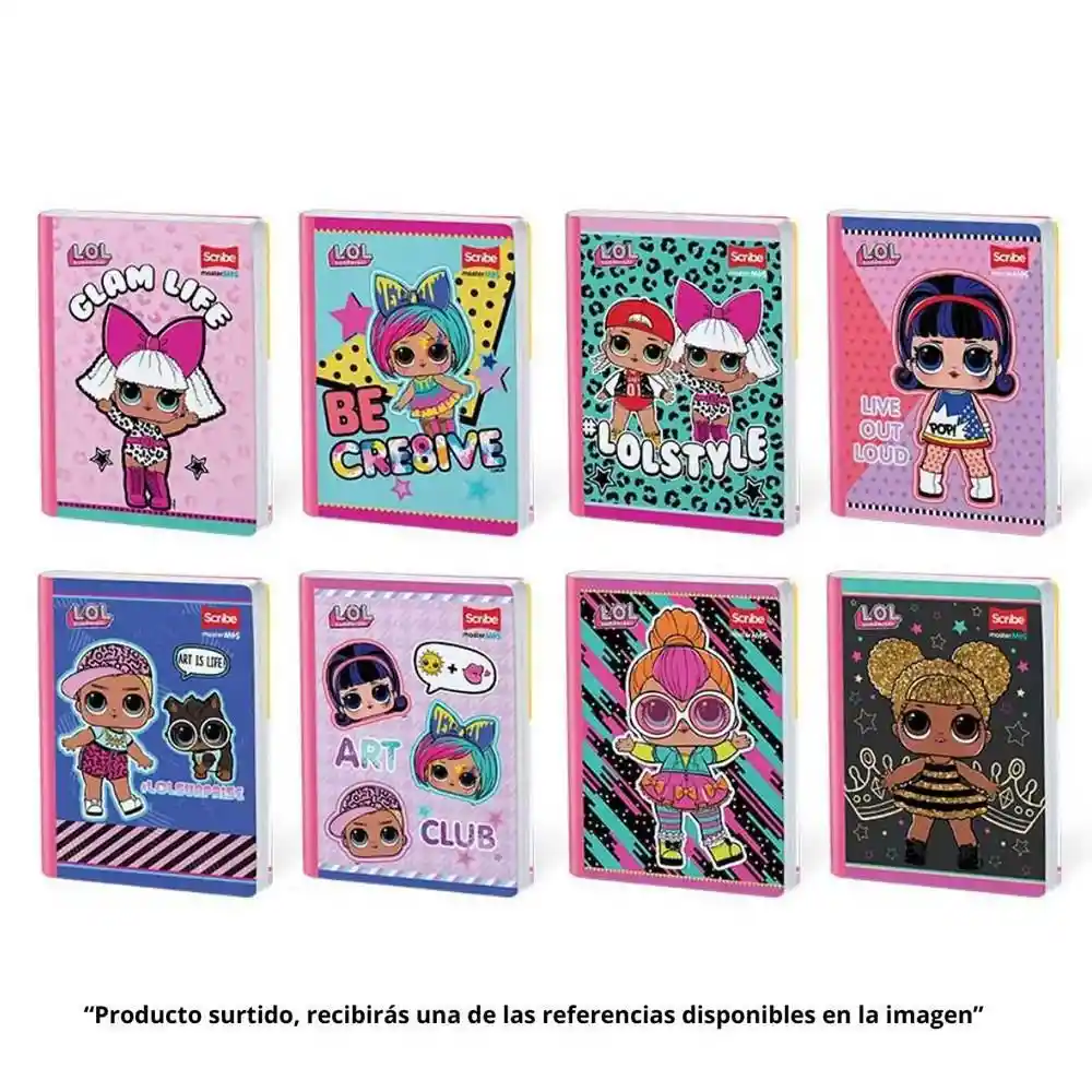 Scribe Cuaderno Cosido Doble Línea 100 Hojas Lol