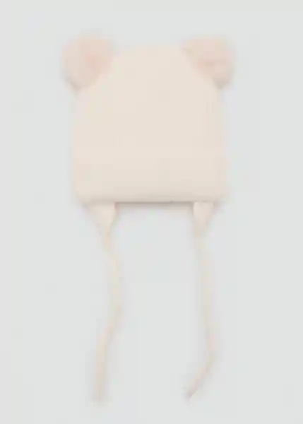 Gorro Pompón Arena Talla 57 Niñas Mango