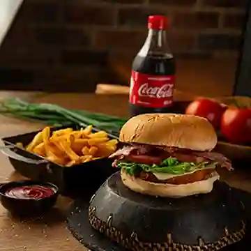 Combo Hamburguesa de Pollo Apanada