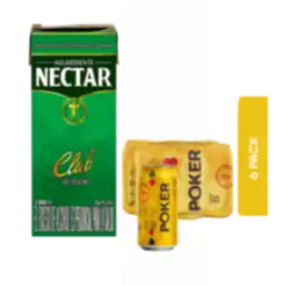 Combo Aguardiente Nectar + Poker I 6 Und