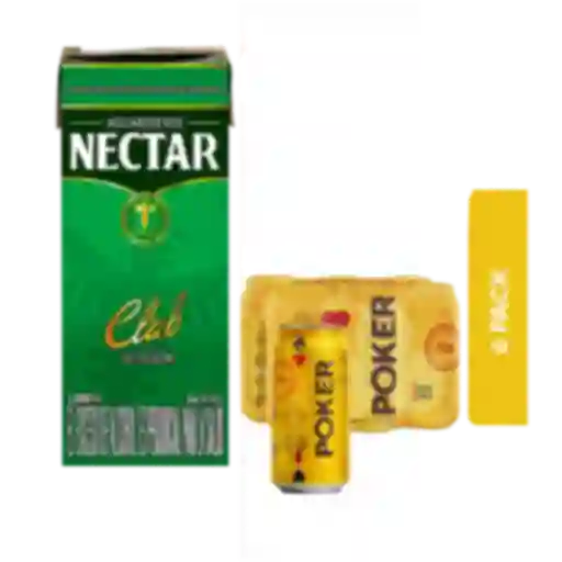 Combo Aguardiente Nectar + Poker I 6 Und