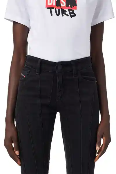 Diesel Jean D-Slandy-Mm Para Mujer Negro Talla 29