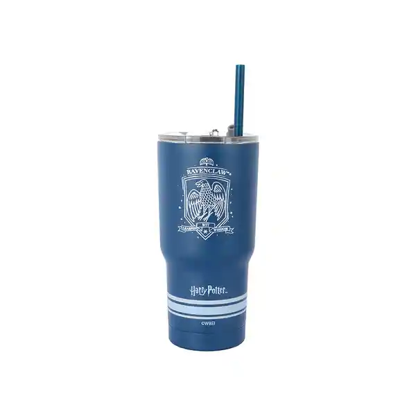 Vaso de Con Dije y Pitillo Serie Harry Potter Azul 580 mL Miniso