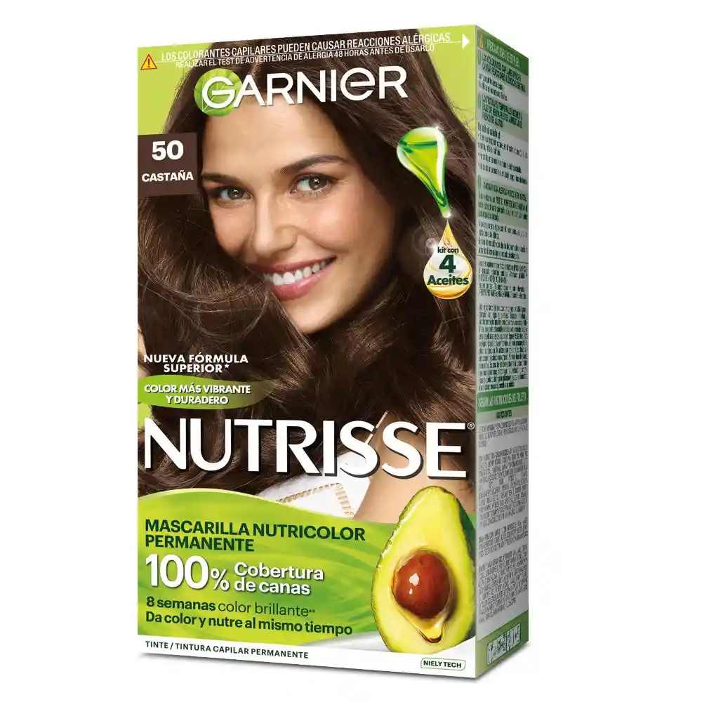 Nutrisse Kit Coloracion En Crema N° 50 Castaña Con Concentrado