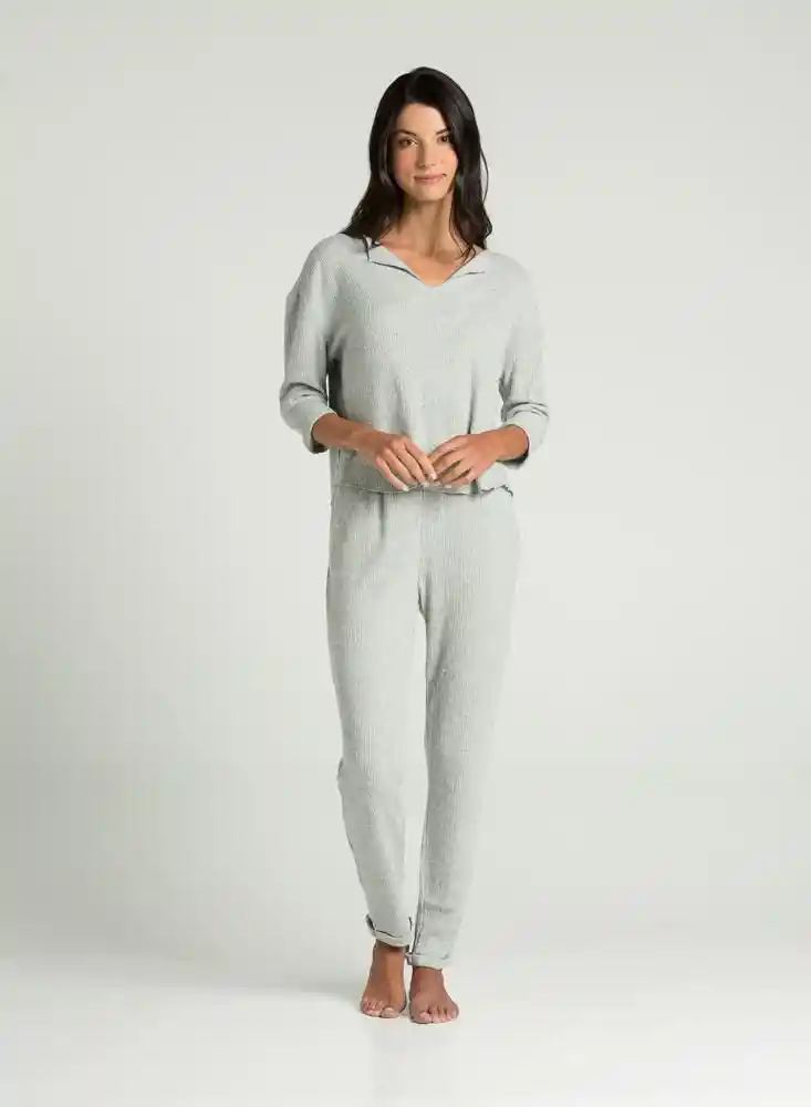 Pantalón Pijama Gris Jaspe Talla XL