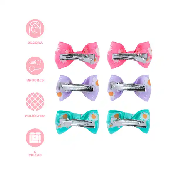 Set de Pinzas Para Cabello Serie Flower Miniso