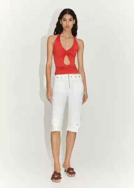 Top Berry Rojo Talla S Mujer Mango