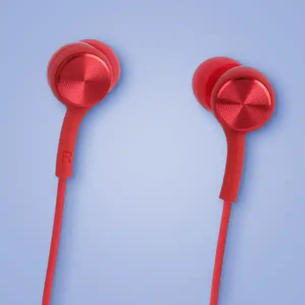 Audífonos Magnéticos de Cable Metal Mod Pa506 Rojo Miniso