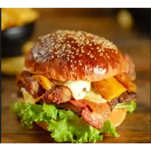 Hamburguesa con Maduritos