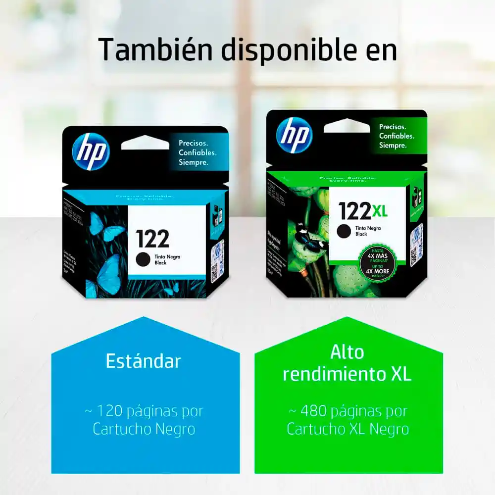 Cartucho De Tinta Hp 122xl Negro Original (ch563hl)