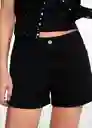 Short Rollup Negro Talla 19 Teen Niñas Mango