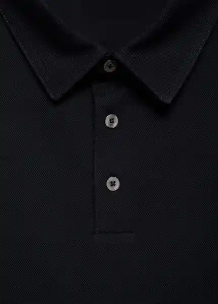 Camiseta Polo Ezequi Azul Noche Talla S Hombre Mango