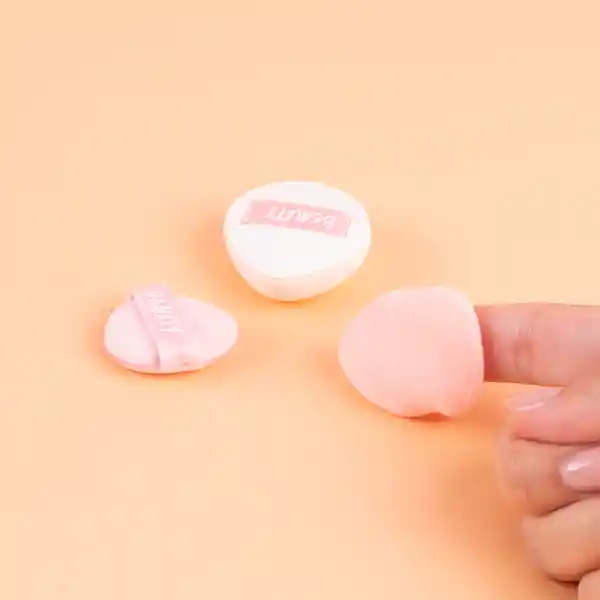 Esponja Mini de Maquillaje Serie Rosa Miniso