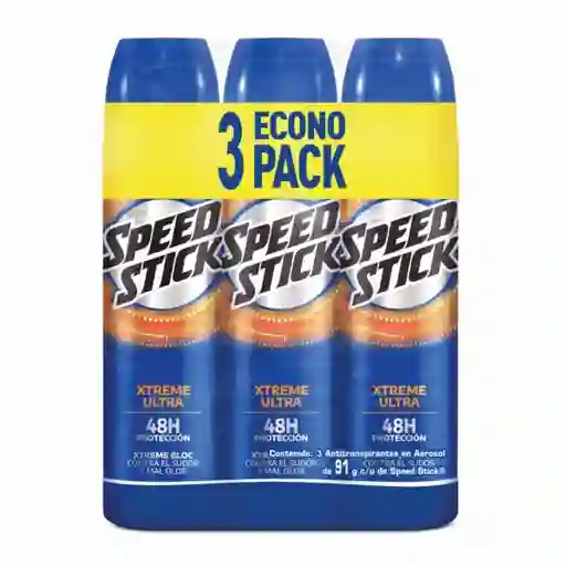 Desodorante Hombre Antitranspirante Speed Stick Spray 91g x3
