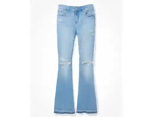 Jean Flare de Mujer Azul Talla 2 REGULAR American Eagle