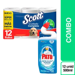 Combo Pato Desinfectante Para Inodoro + Scott Papel Higiénico