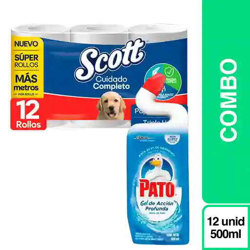 Combo Pato Desinfectante Para Inodoro + Scott Papel Higiénico