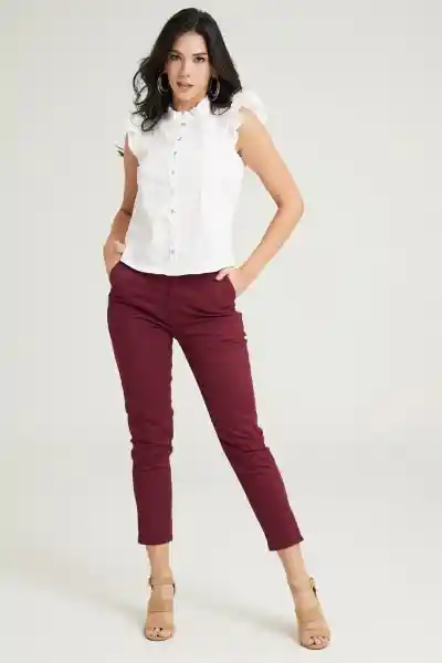 Camisa Ruches Color Blanco Talla S Ragged