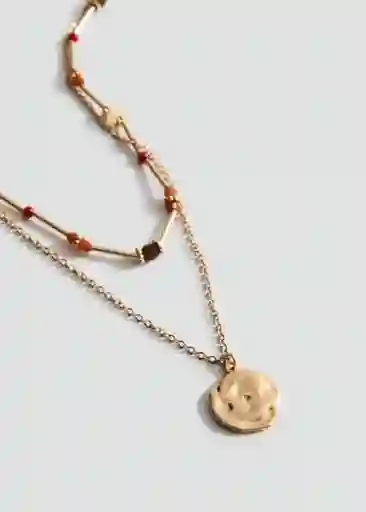 Collar Jansen Oro Talla 99 Mujer Mango