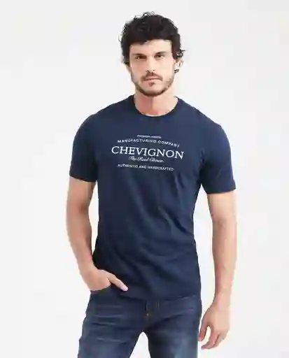 Camiseta Authentic Azul Dark Ultra Oscuro T. XL Chevignon