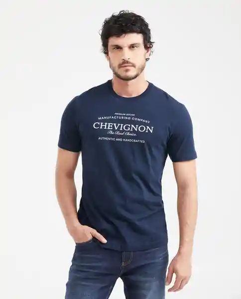 Camiseta Authentic Azul Dark Ultra Oscuro T. XL Chevignon