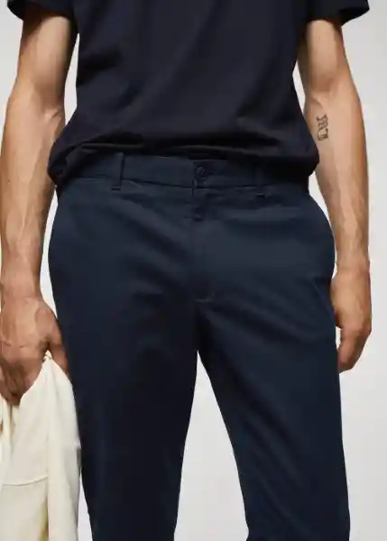 Pantalón Barna Navy Talla 46 Hombre Mango