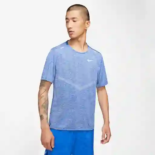 Nike Camiseta Rise 365 Manga Corta Azul Talla L