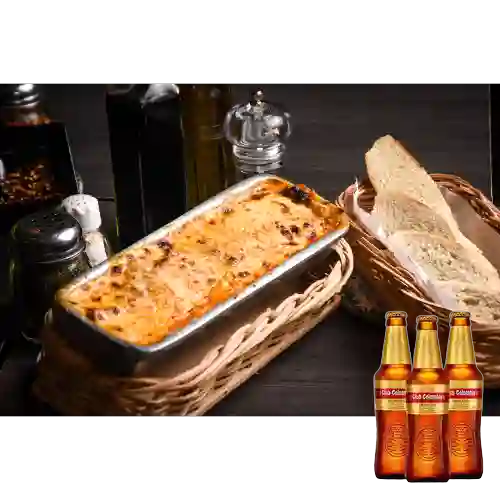 Cmb lasagña pollochampiñones + club col.