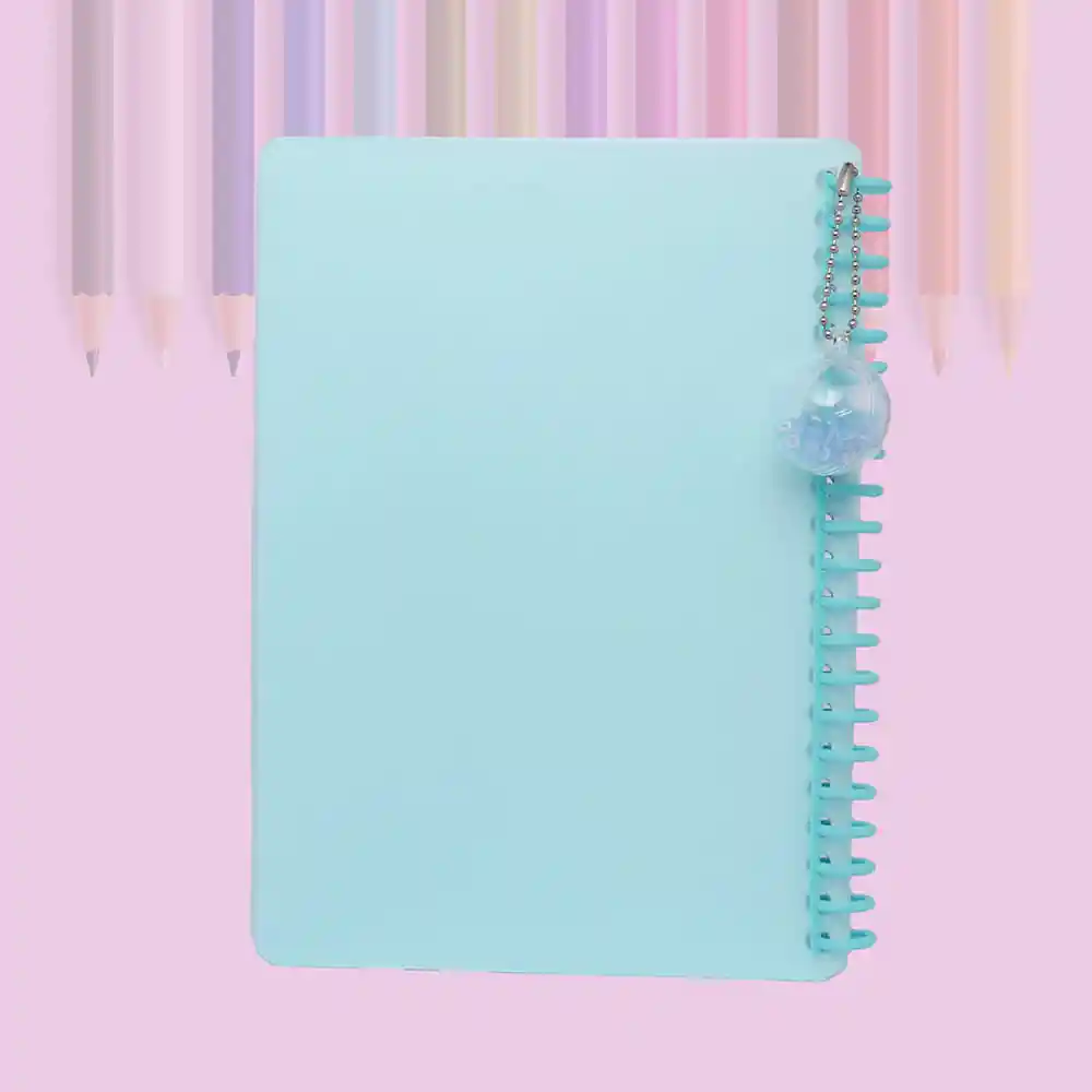 Miniso Cuaderno Liso Argollado Cian