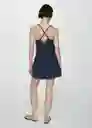 Vestido Soni Navy Talla M Mujer Mango