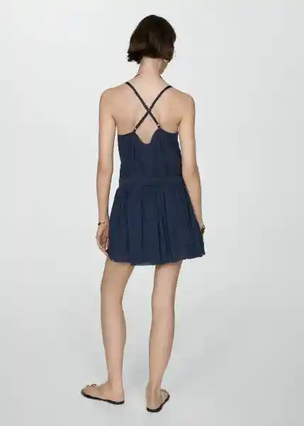 Vestido Soni Navy Talla M Mujer Mango