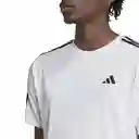 Adidas Camiseta Manga Corta Tr-Es Base 3S T de Hombre Blanco T 8