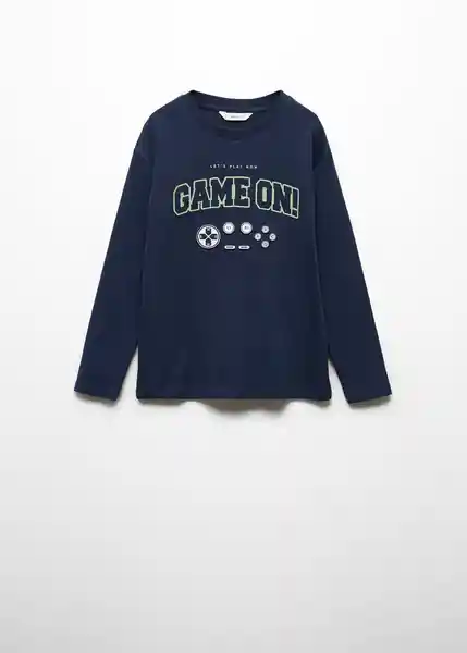 Camiseta Gamer Marino Talla 12 Niños Mango