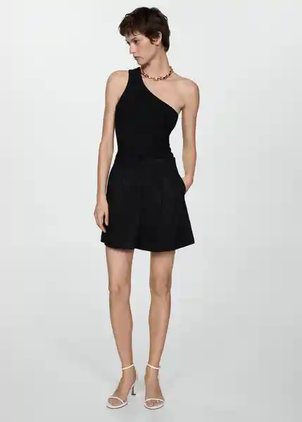 Top Corali Negro Talla L Mujer Mango