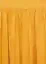 Falda Sunny Mostaza Talla 36 Mujer Mango