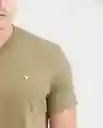 Camiseta V Neck Masculino Verde Cerro Oscuro Talla M Chevignon