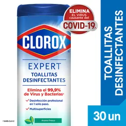 Toallitas Desinfectantes Clorox Expert Fresco Canister 30 un