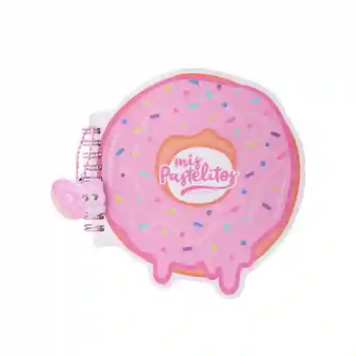 Cuaderno Mini en Forma Dona 80 Hojas Serie Mis Pastelitos Miniso